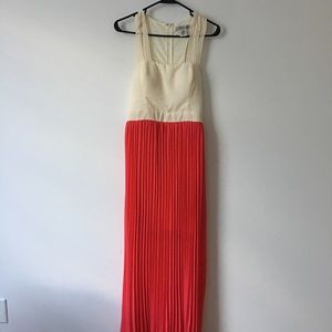 A two toned maxi dress
